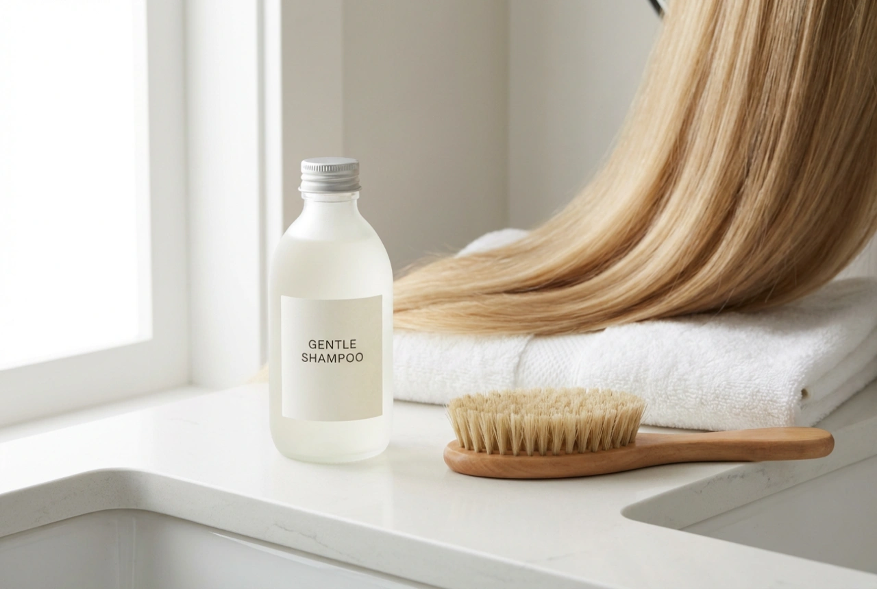 Péče po keratinovém ošetření: šampon po keratinu a jemné mytí