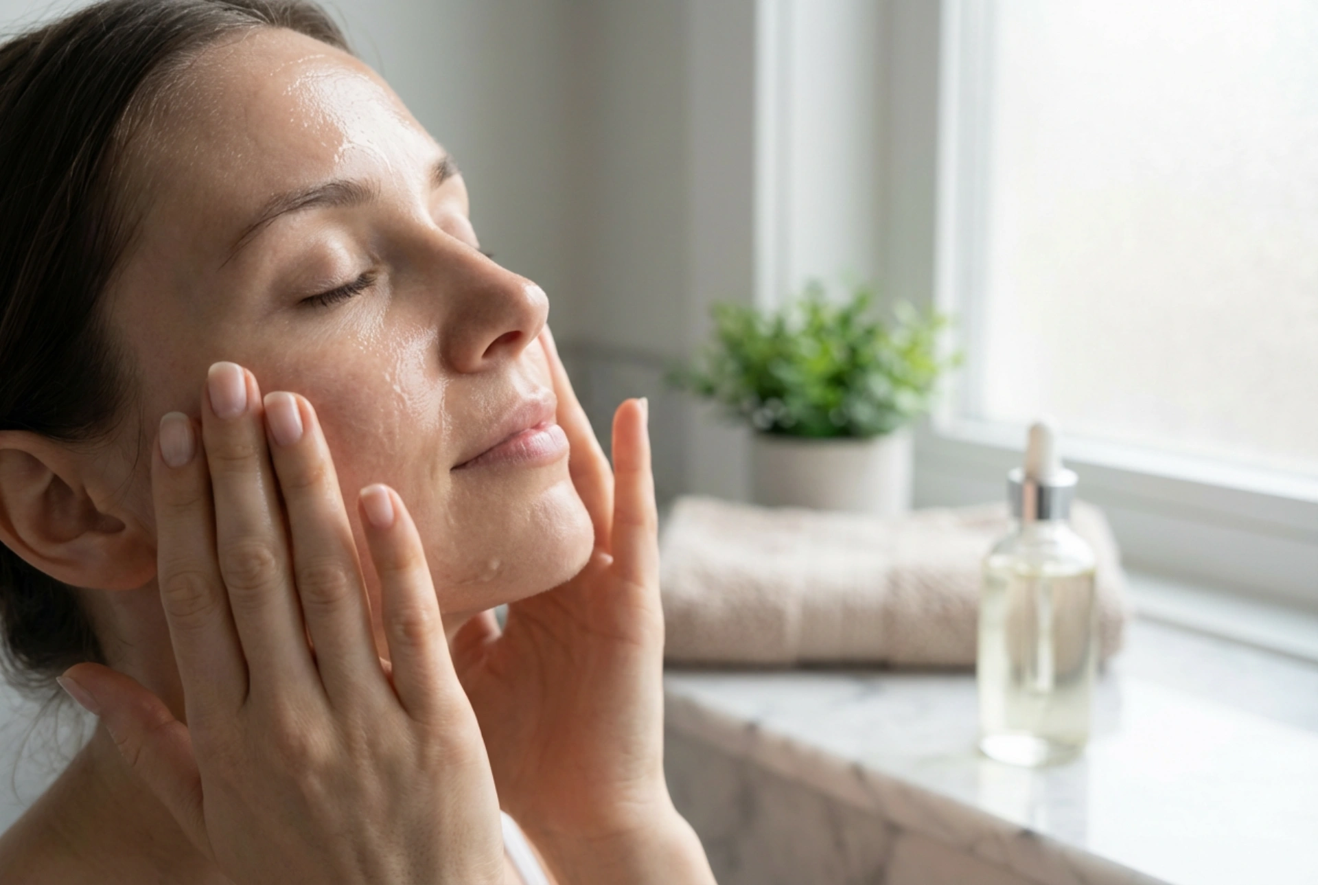 Odličovací olej: masáž, emulgace a dočištění