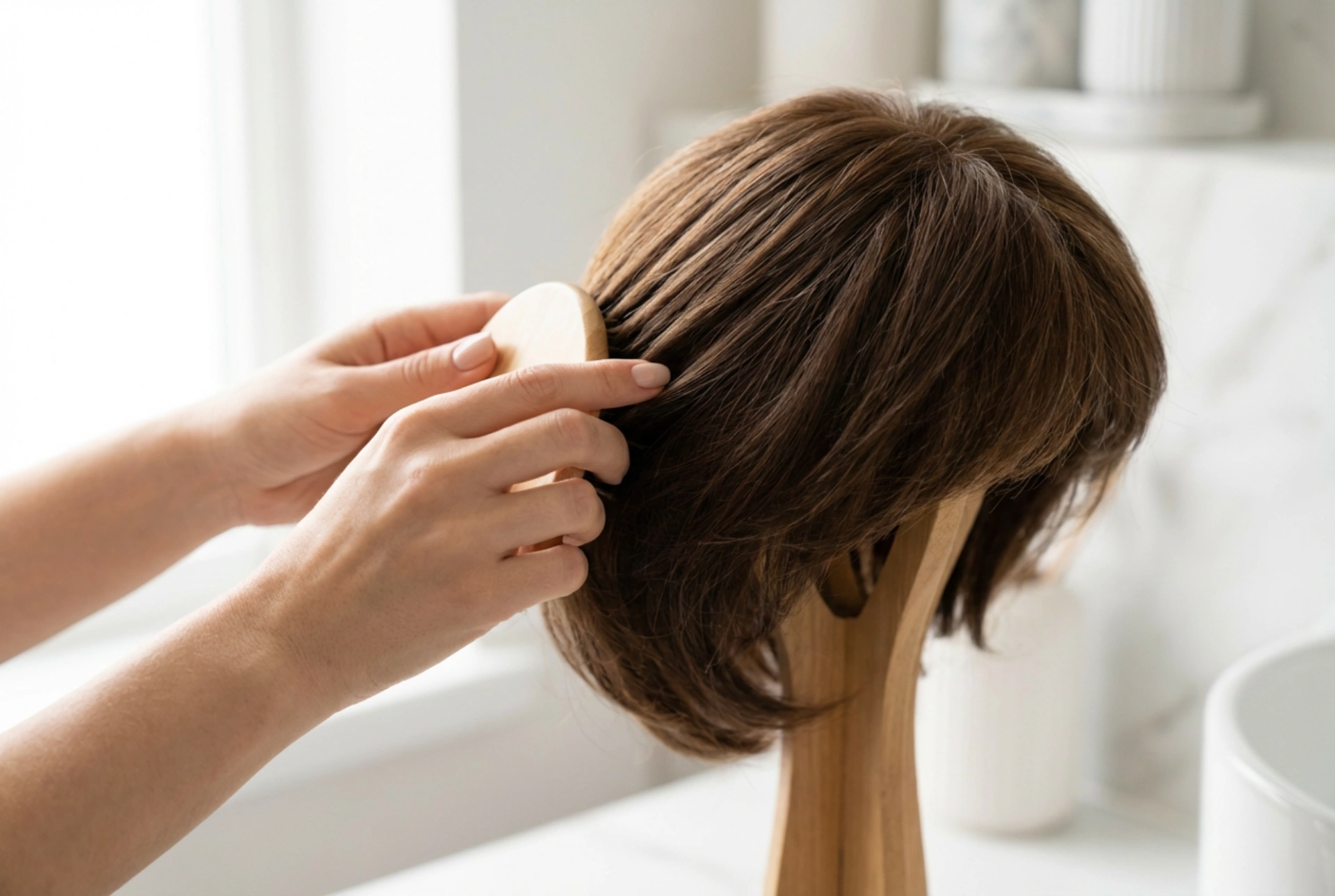Dámské tupé z přírodních vlasů: výběr, upevnění a péče