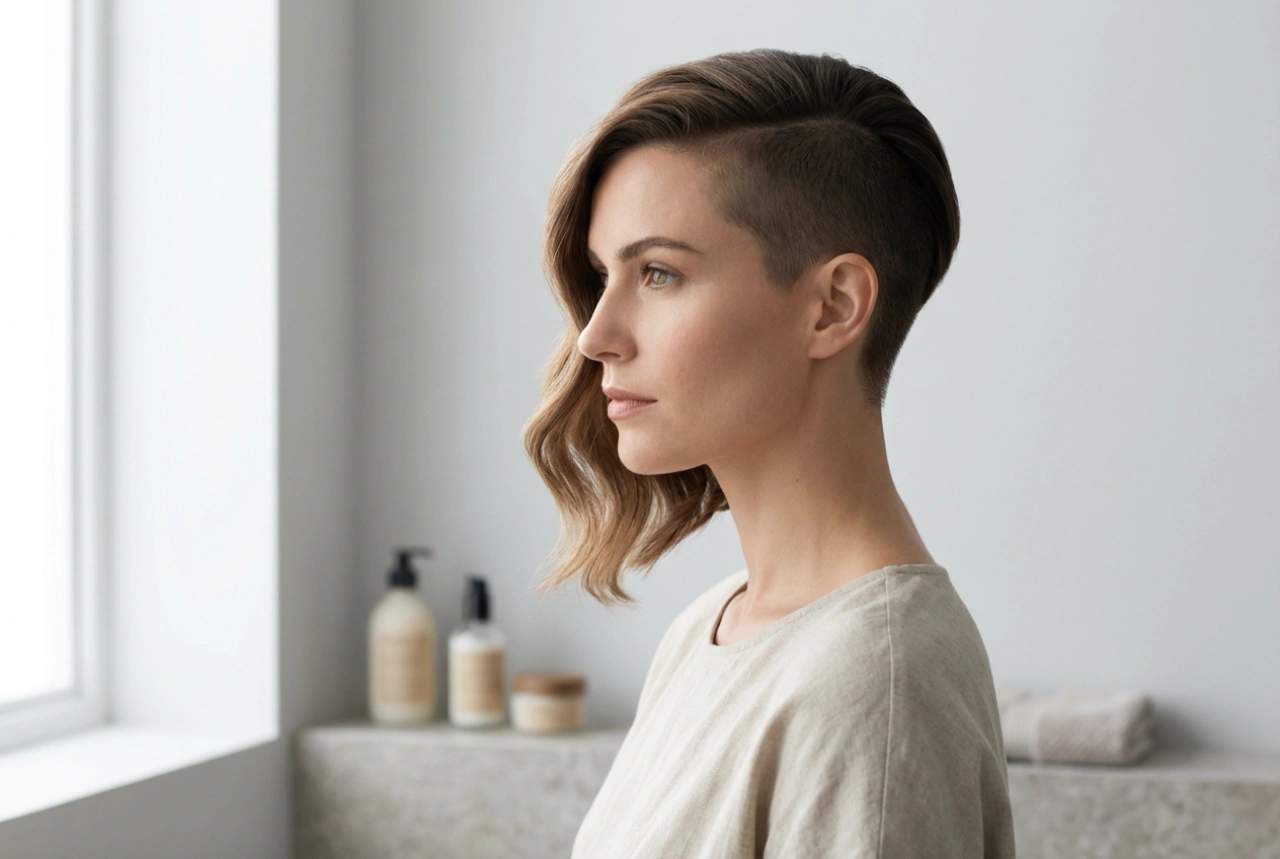 Asymetrický charakter: Účesy s vyholeným bokem a jejich styling