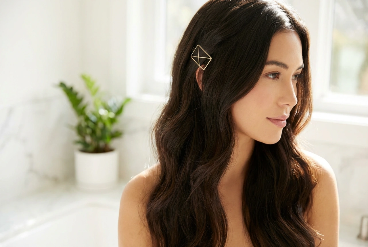 Jedna sponka, mnoho efektů: Účesy se sponkou na boku krok za krokem