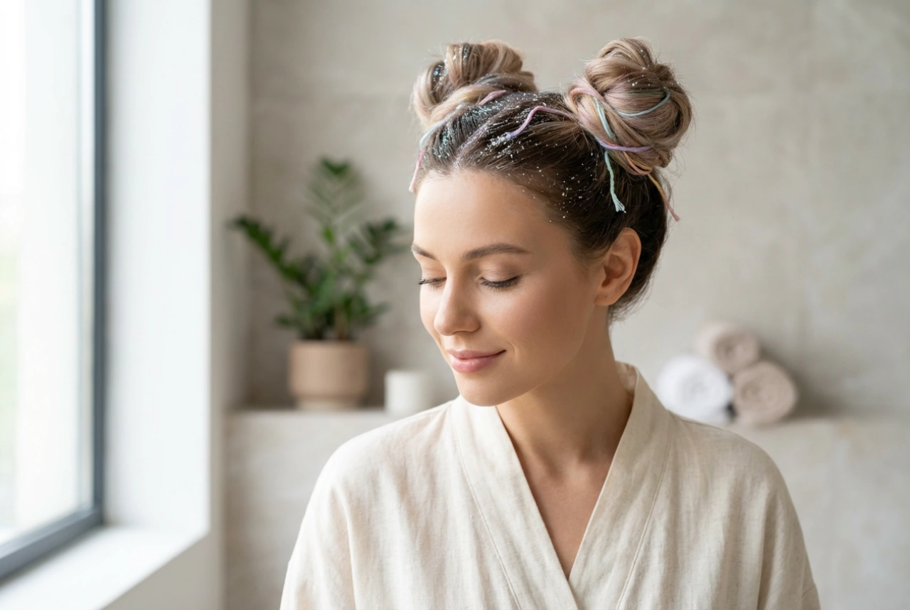 Bláznivé dámské účesy na festival: třpytky, space buns a barevné prameny