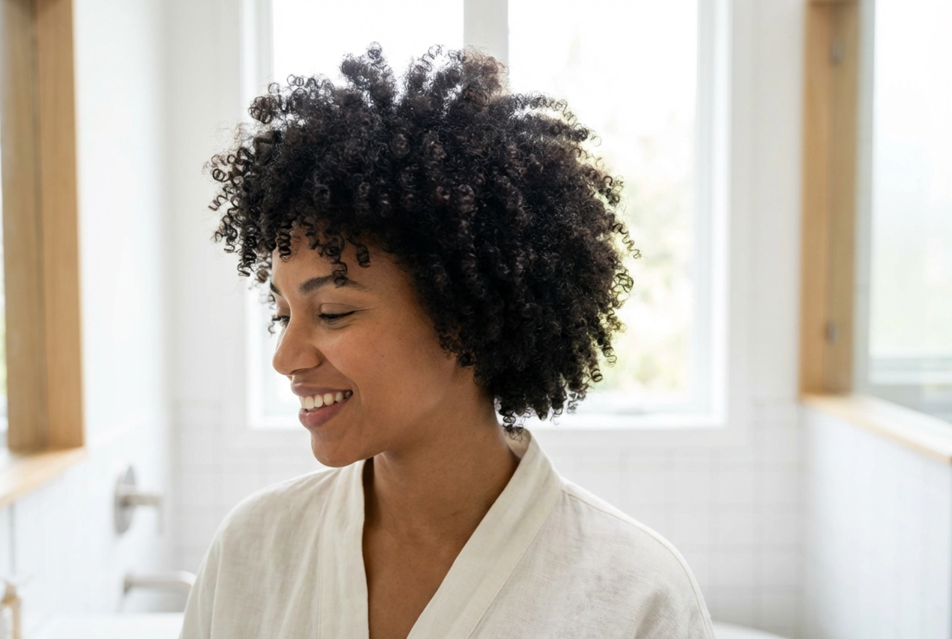 Definice a pružnost: účes pro krátké kudrnaté vlasy