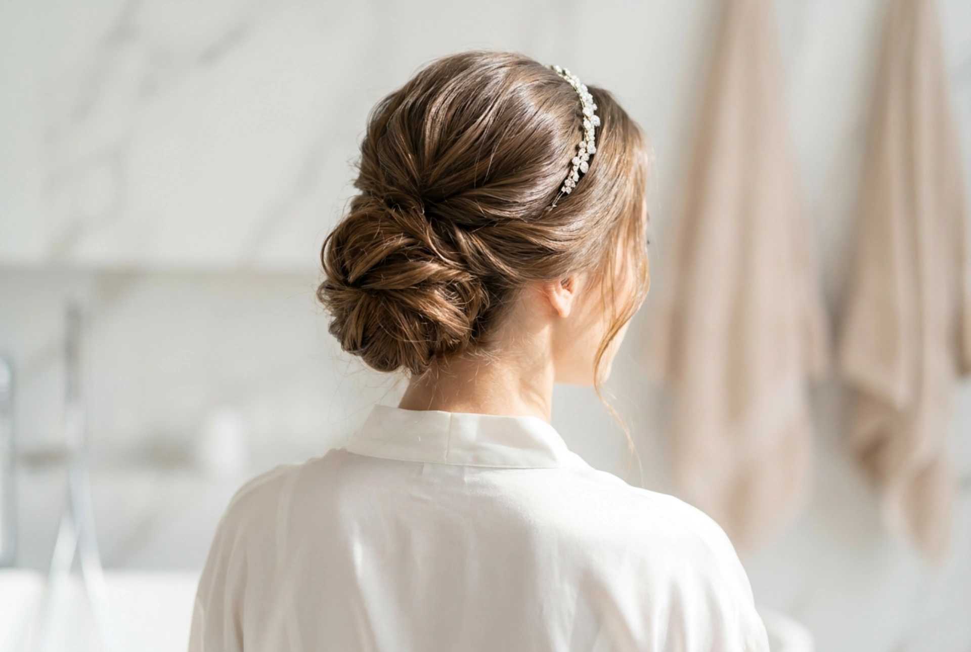 Svatební účes s čelenkou: Příprava, styling a zajištění trvanlivosti