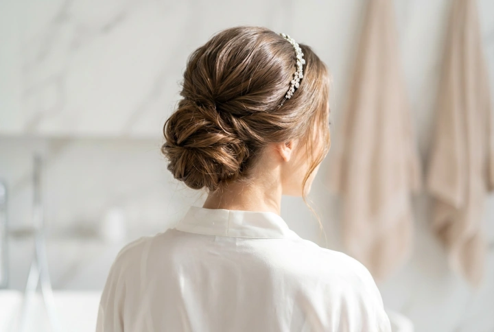 Svatební účes s čelenkou: Příprava, styling a zajištění trvanlivosti