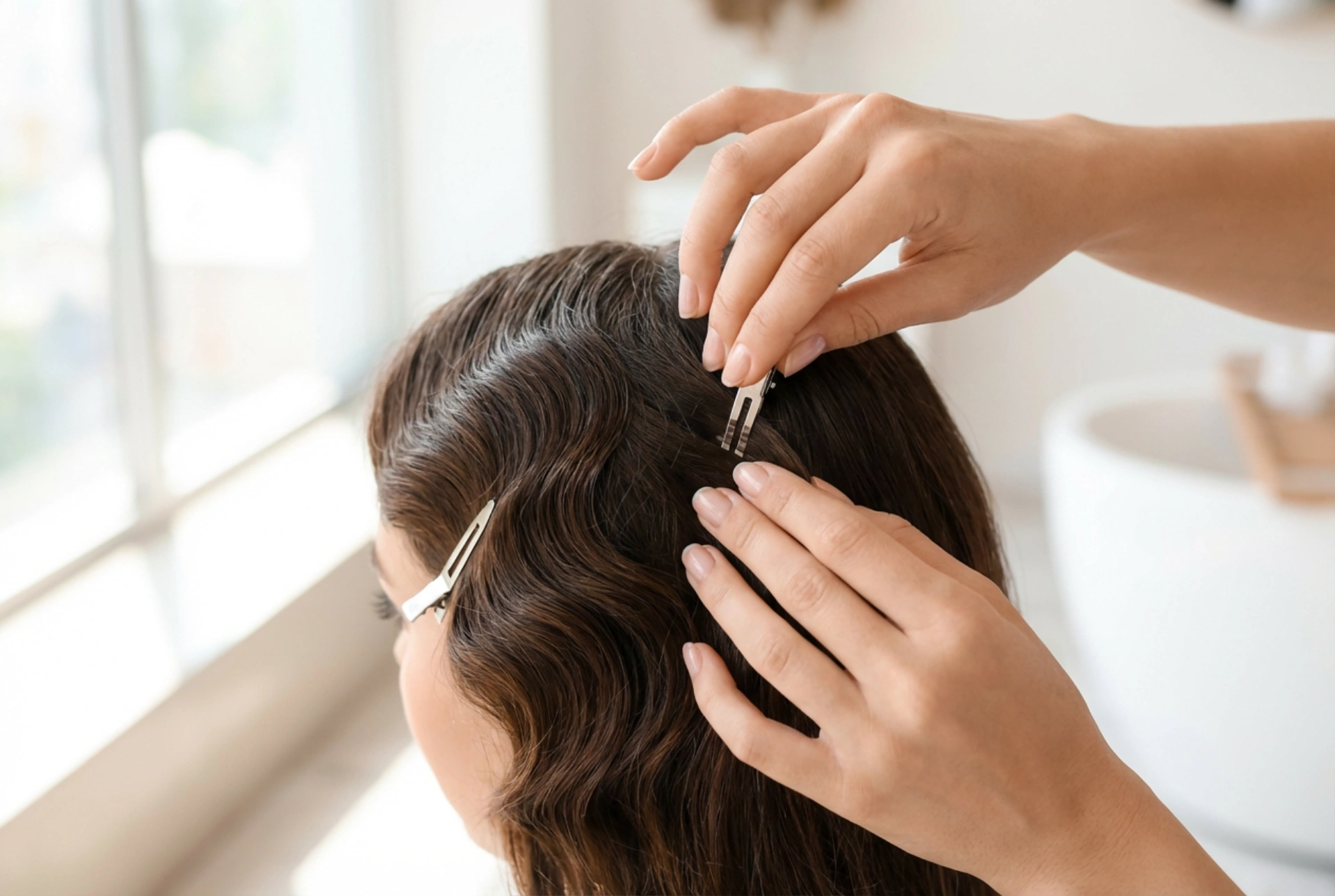 Jak na účesy 20. let: Prstové vlny pro dlouhé vlasy krok za krokem