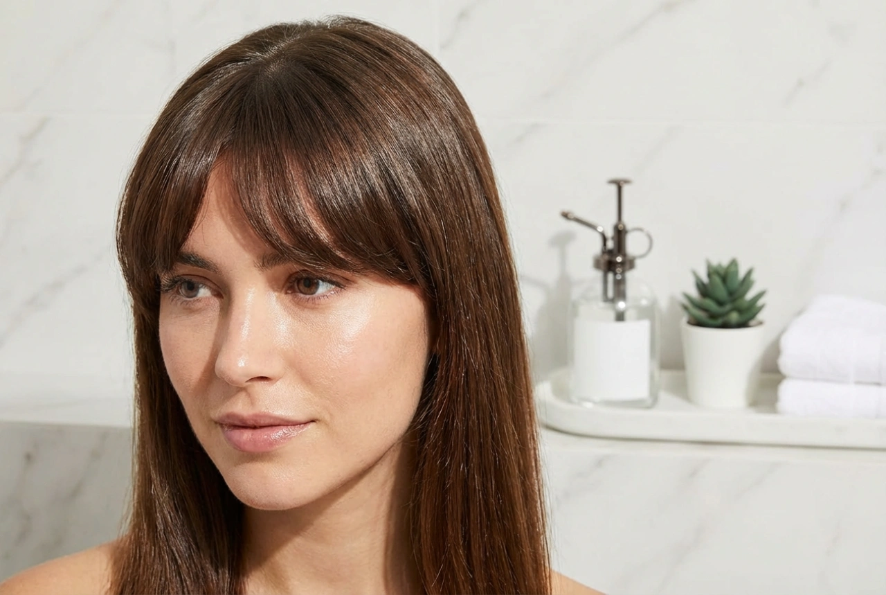 Jak upravit ofinu s pěšinkou, aby si udržela tvar po celý den