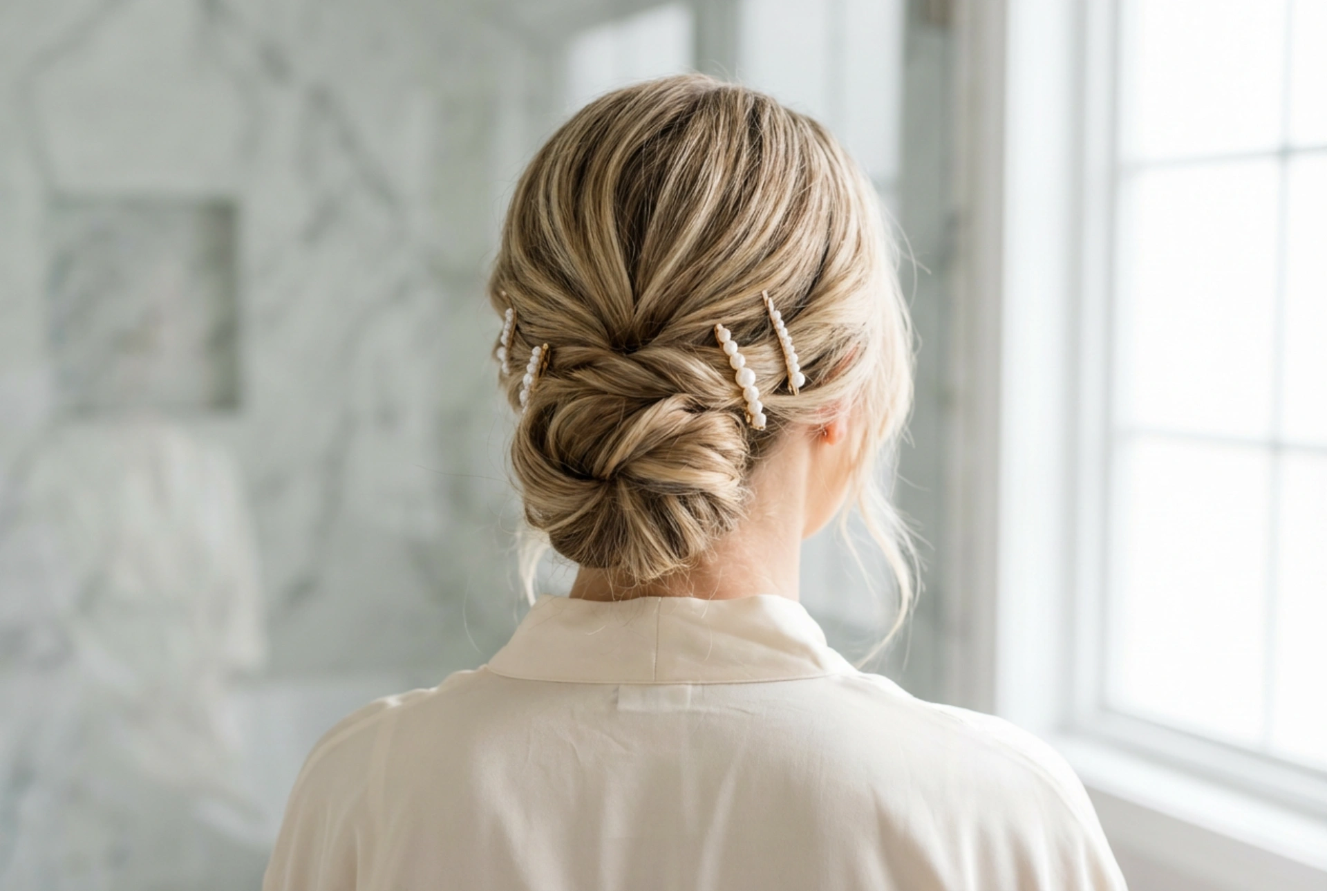 Svatební drdol: plán přípravy, styling a fixace bez zatížení