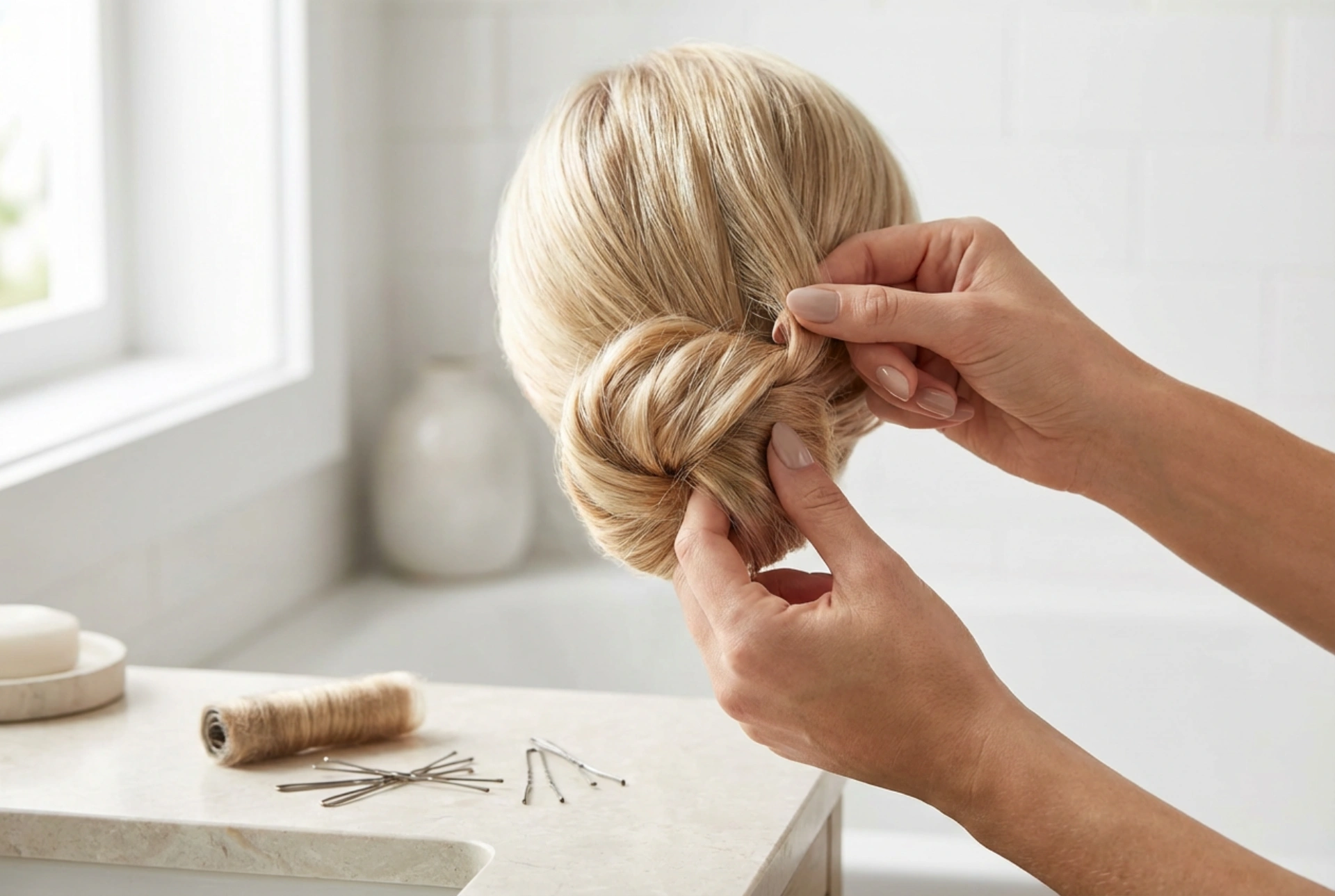 Jak vytvořit drdol z krátkých vlasů s výplní i bez ní