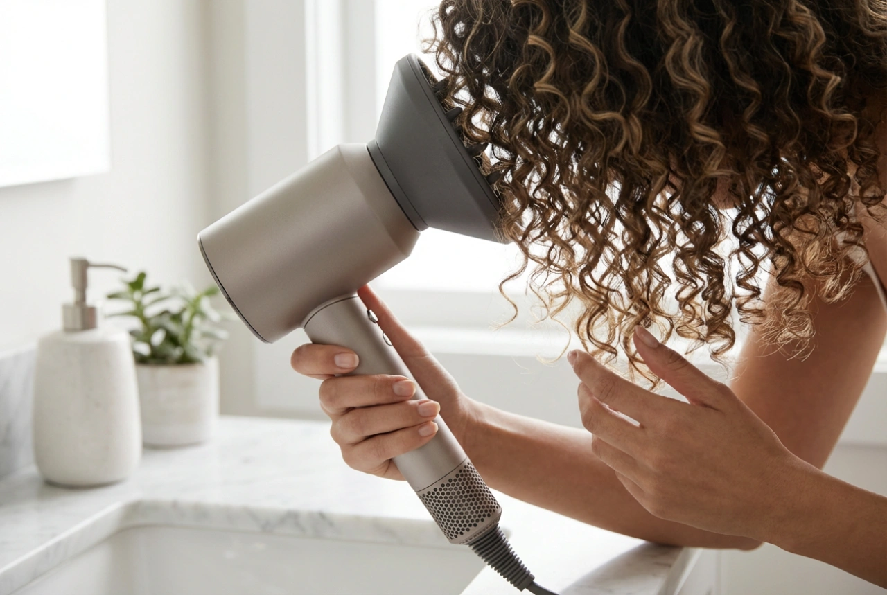 Fén pro tvorbu vln: jak používat difuzér k definici kudrlin