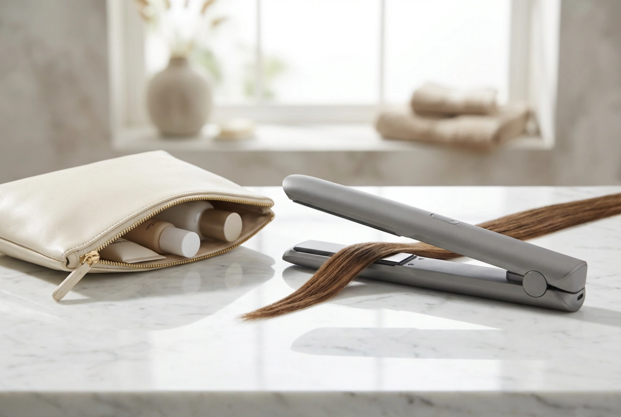 Mini bezdrátová žehlička na vlasy: rychlé úpravy účesu mimo domov