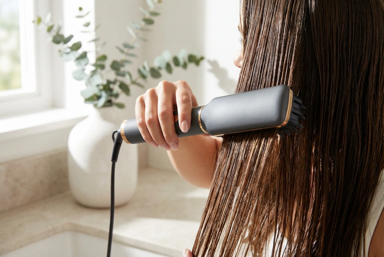 Fén s kartáčem: modelování a sušení krok za krokem