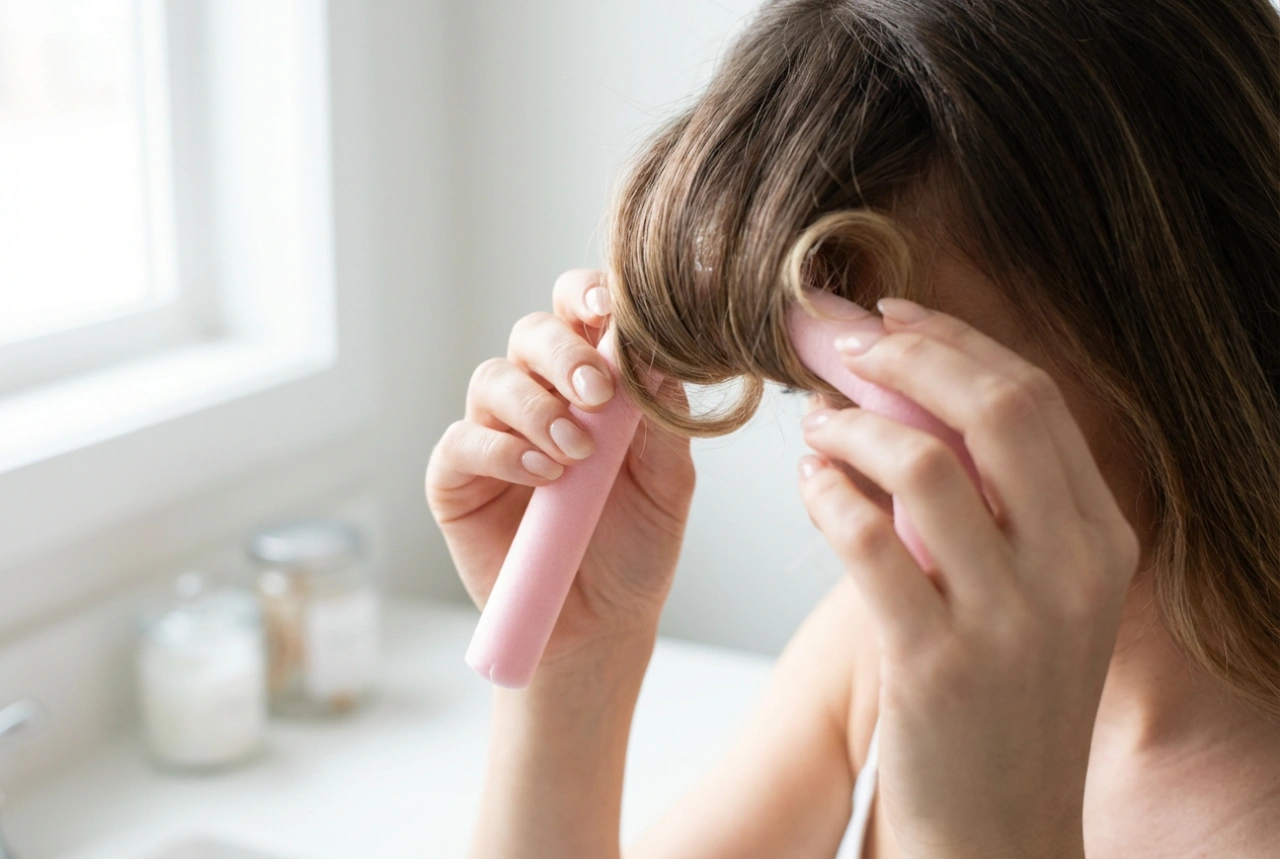 Natáčky na ofinu: nadzvednutí u kořínků a jemné podtočení