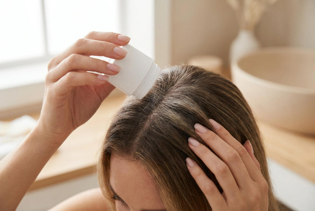 Pudr na objem vlasů: push-up efekt u kořínků ve 3 krocích