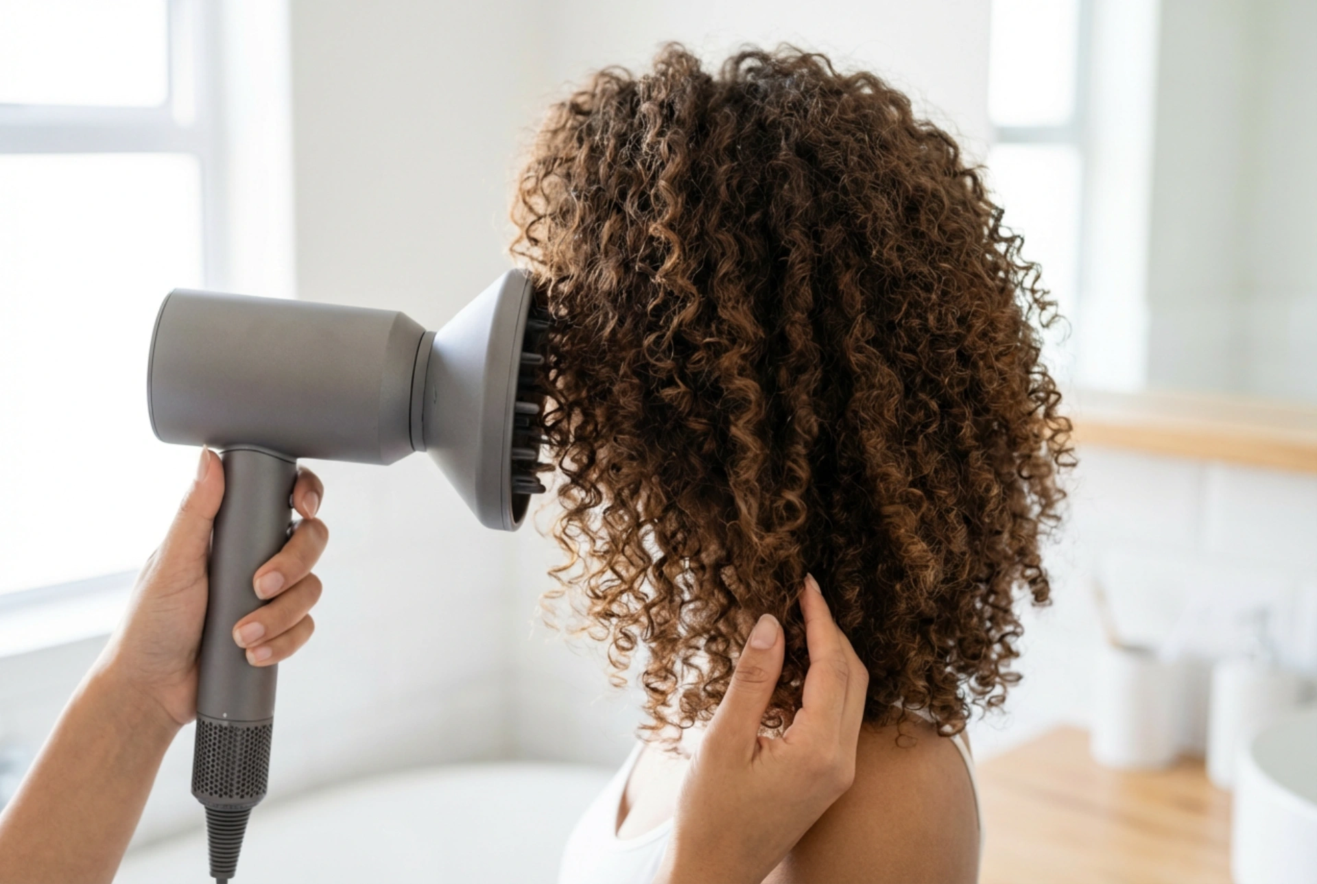 Fén s difuzérem a ionizací: jak sušit přirozené vlny a kudrliny