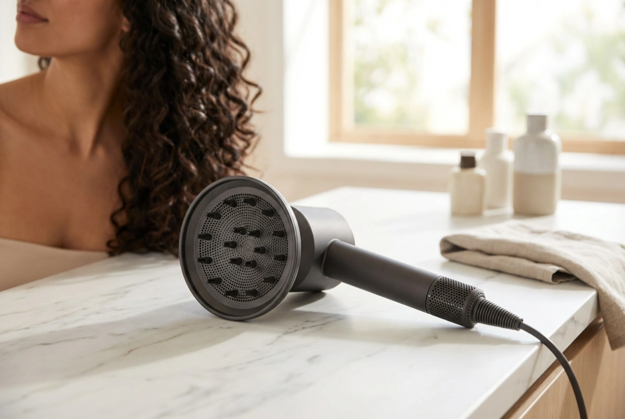 Fén s ionizací a difuzérem: definice loken bez krepatění