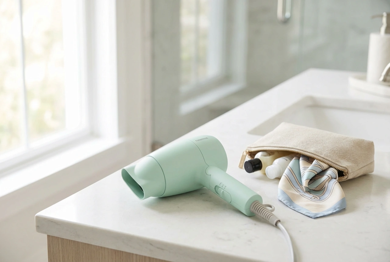 Malý fén s ionizací: Tipy pro cestování a bezpečné vysoušení vlasů