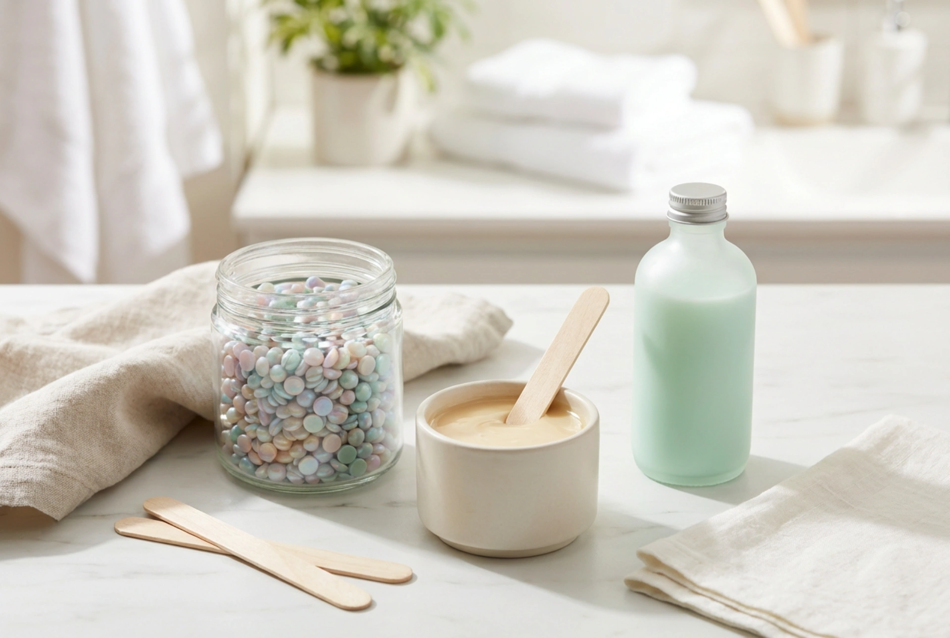 Depilace voskem: druhy vosku, směry odstraňování a péče