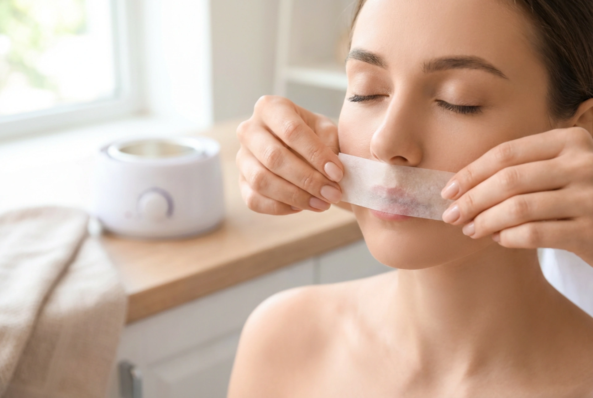 Jemné odstranění chloupků nad rtem bez zarudnutí: depilace voskem krok za krokem