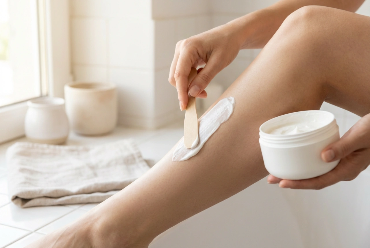 Depilace krémem: výběr přípravku, doba působení a odstranění