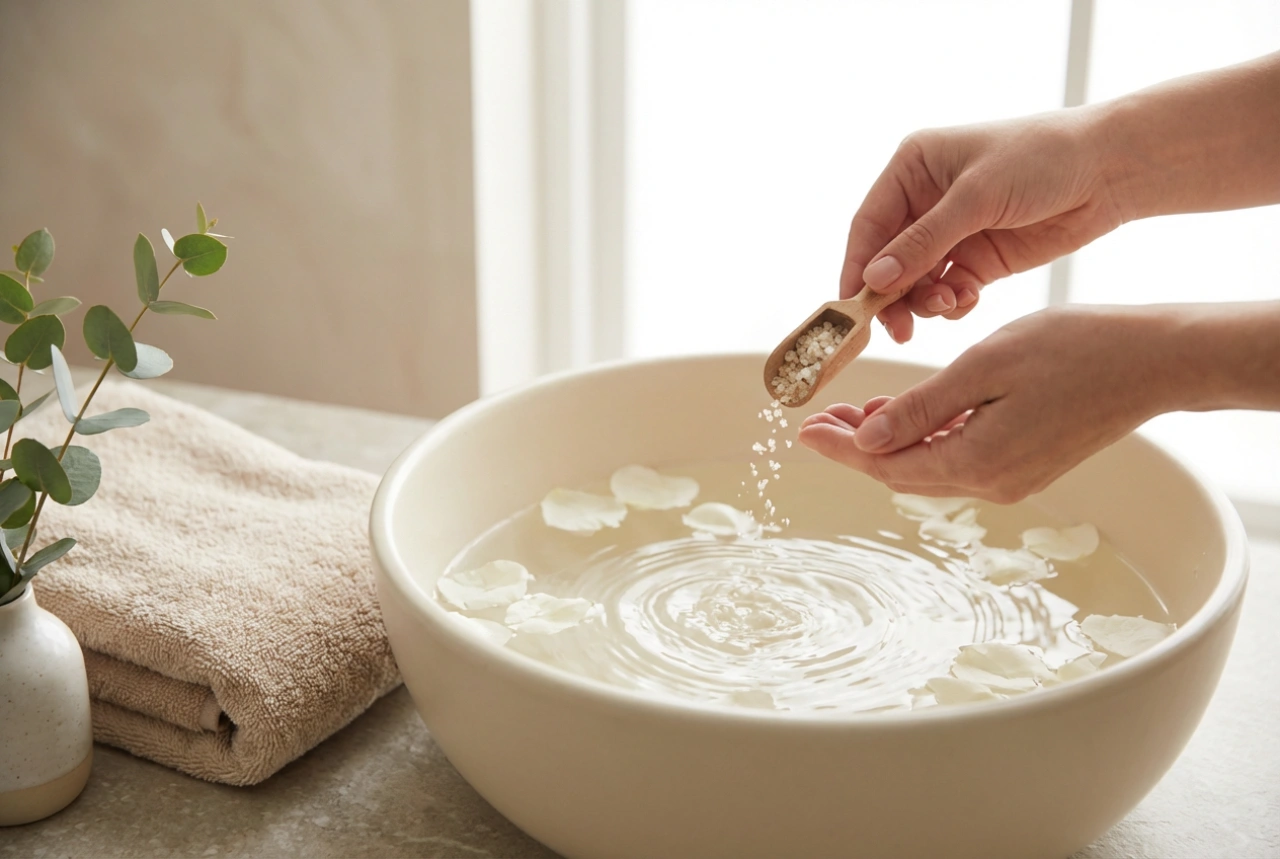 Sůl na nohy v domácím ošetření: příprava uklidňující koupele