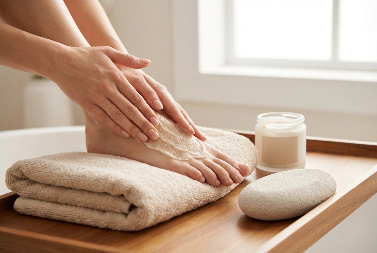 Domácí peeling nohou: druhy, frekvence a technika masáže