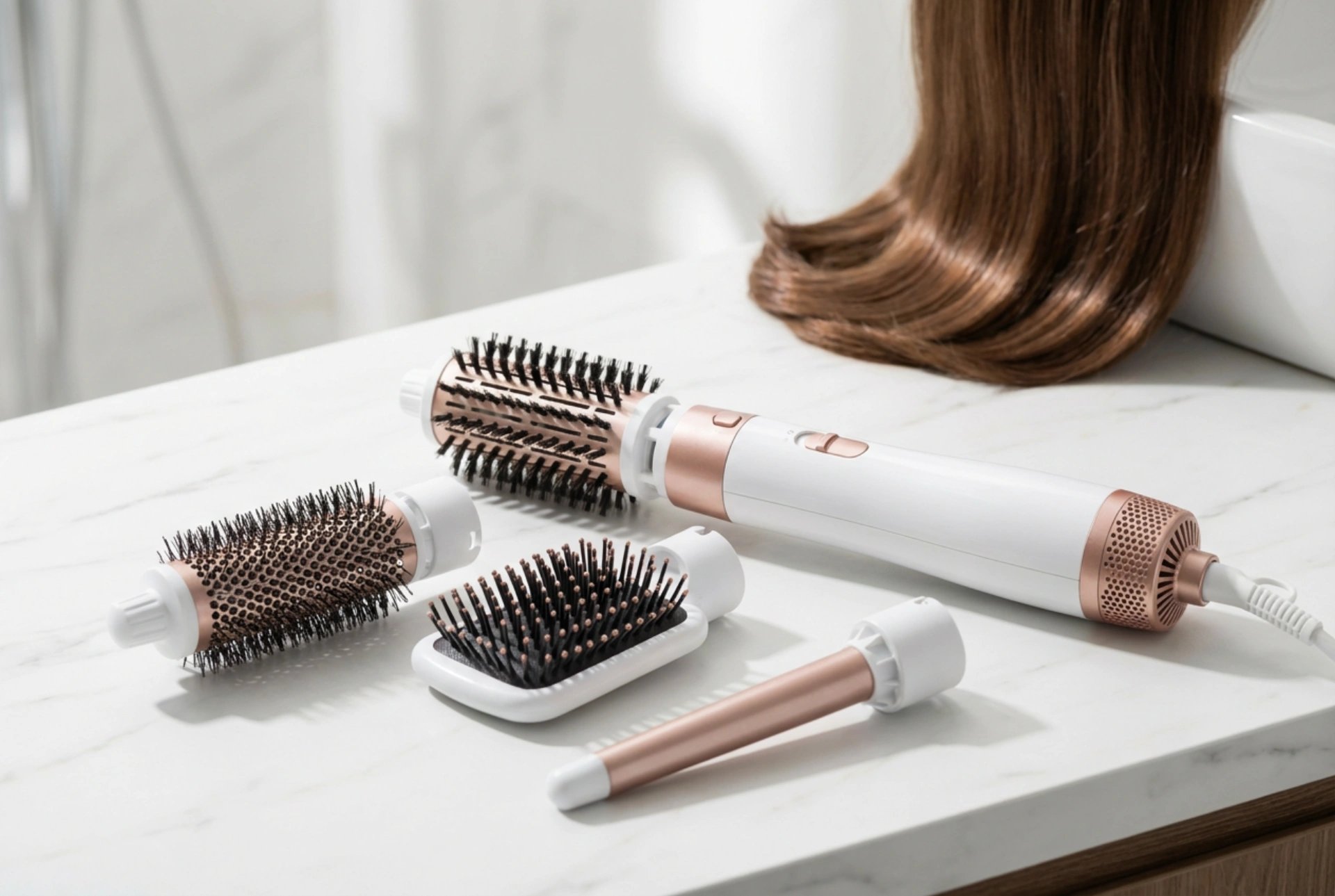 Rotační kulmofén: jak zkrotit rotaci, vybrat nástavce a ochránit konečky