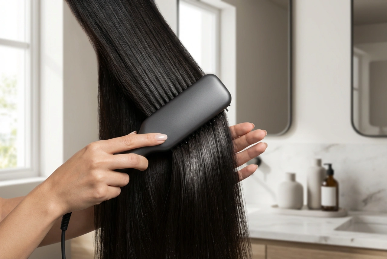Vysoušecí a rovnací kartáč: Jak dosáhnout rovných vlasů během sušení