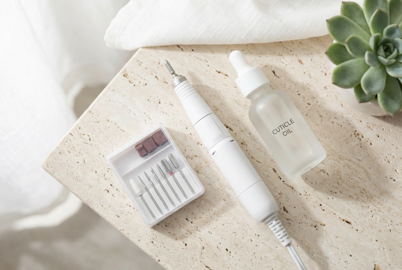 Práce s frézkou na nehty doma: základy, nástavce a péče