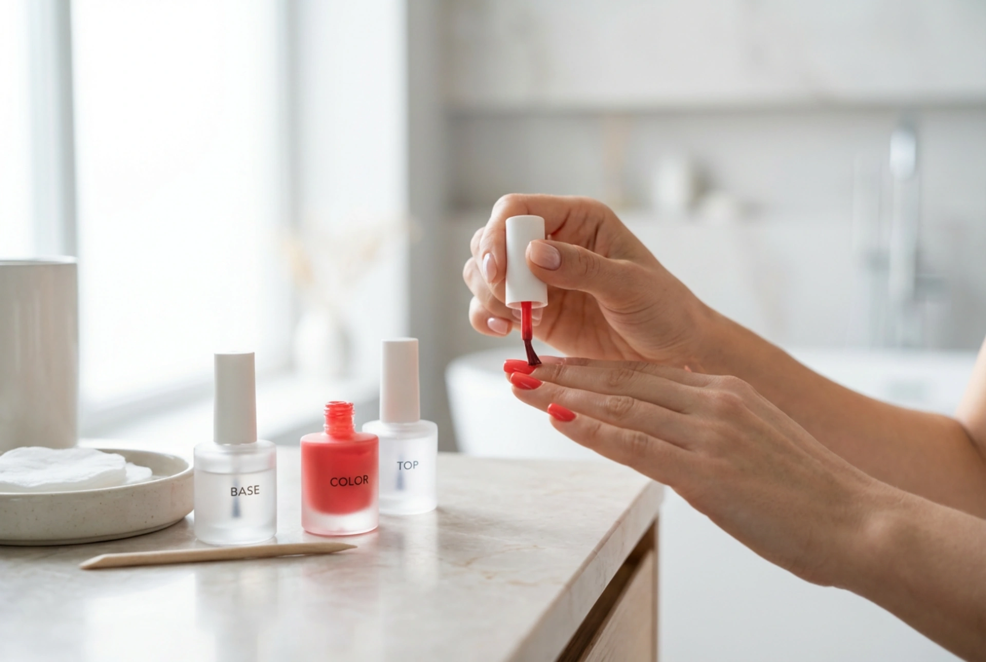 Hybridní nehty krok za krokem: příprava, báze, barva, top