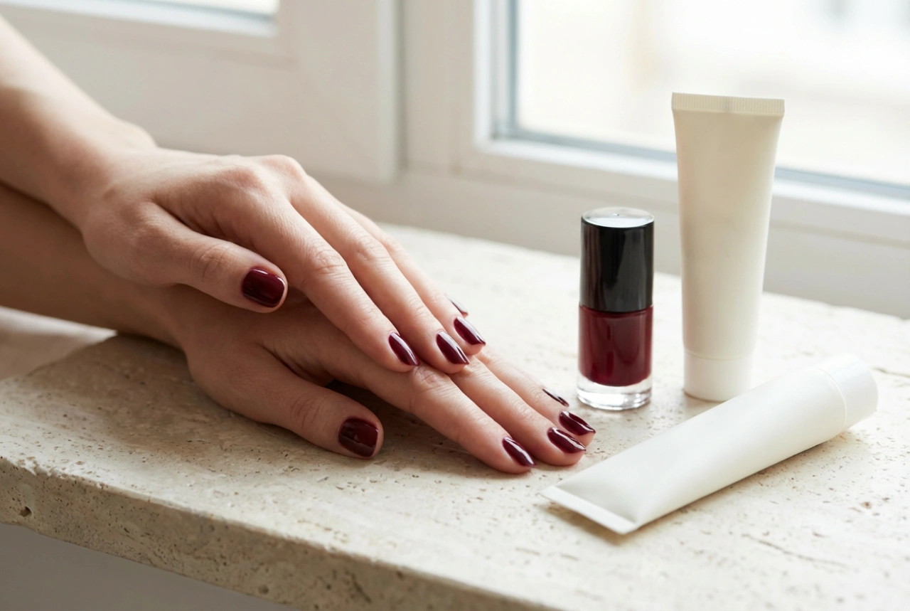 Bordó manikúra: dokonalé krytí, lesk a péče