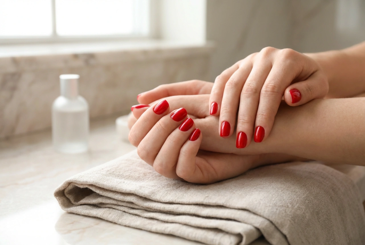 Červené nehty: klasika bez šmouh a bez zateklé kůžičky