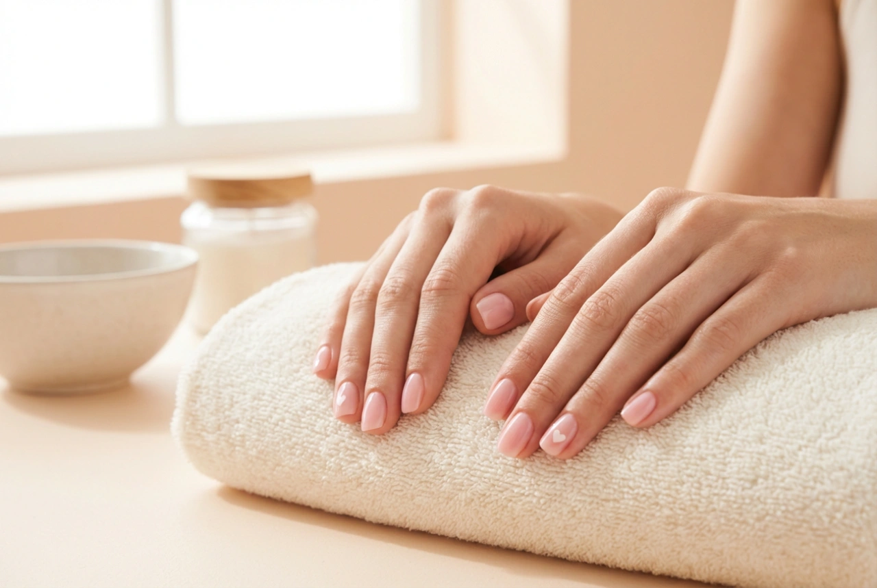 Srdíčka v růžové: růžové nehty se srdíčkem, jednoduché techniky