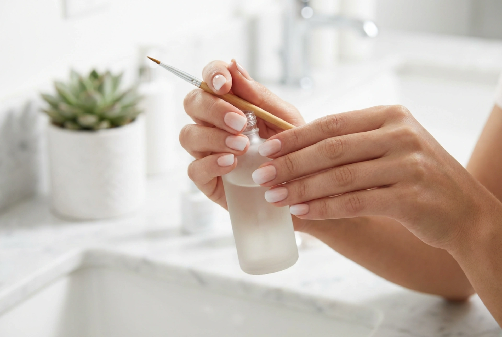 Světlé ombré nehty: jemný efekt pro každý den v několika krocích