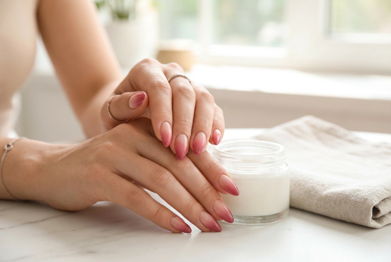 Růžové ombre nehty: romantický gradient krok za krokem