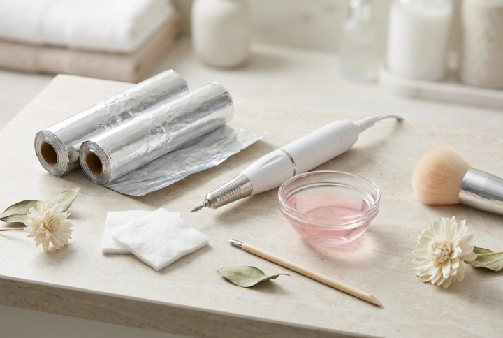 Jak bezpečně odstranit hybridní lak: fóliová metoda, frézka a soak-off