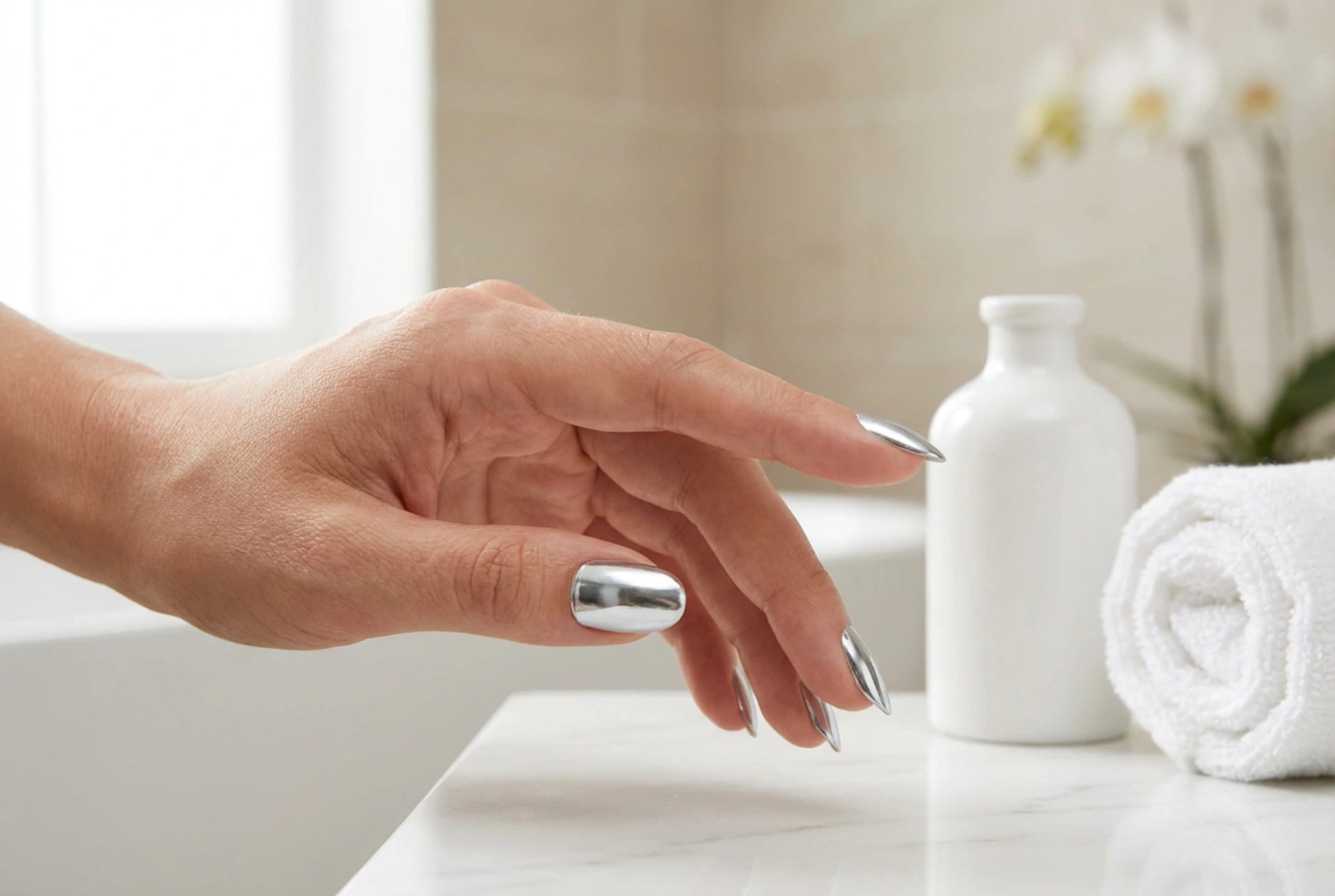 Nehty s práškem doma: jak dosáhnout zrcadlového efektu a vyhnout se šmouhám