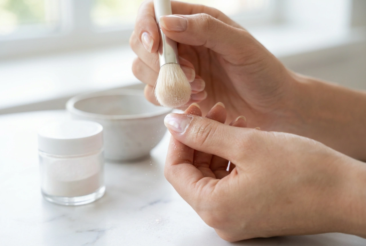 Perleťový pudr na nehty: aplikace na hybridní a gelové nehty, chyby a opravy