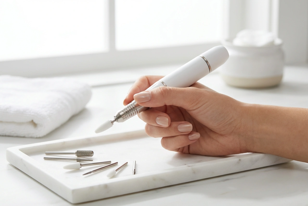 Bruska na nehty: Jak ji bezpečně používat, otáčky a nástavce