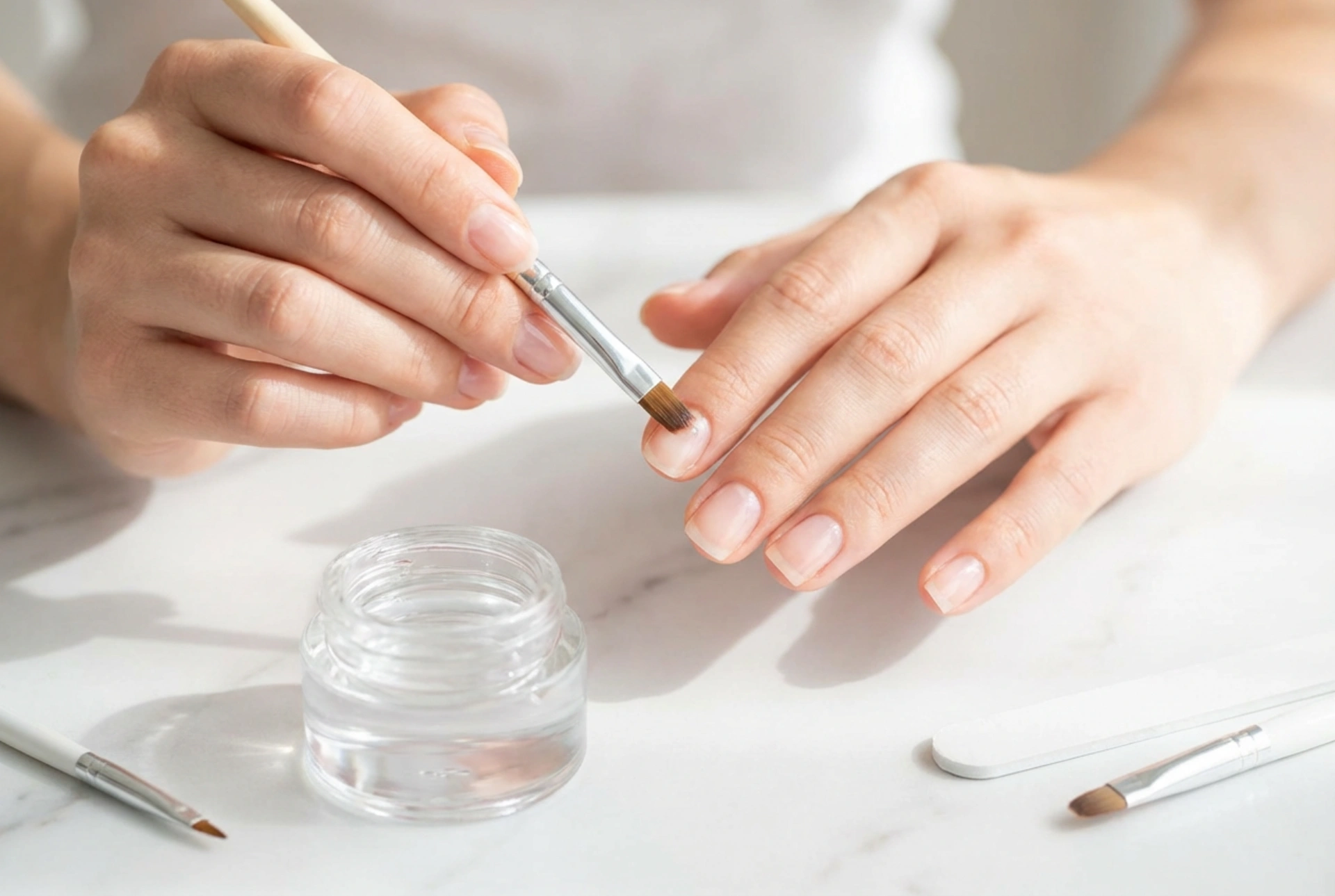 Gelová podkladová báze v praxi: příprava nehtové ploténky a aplikace