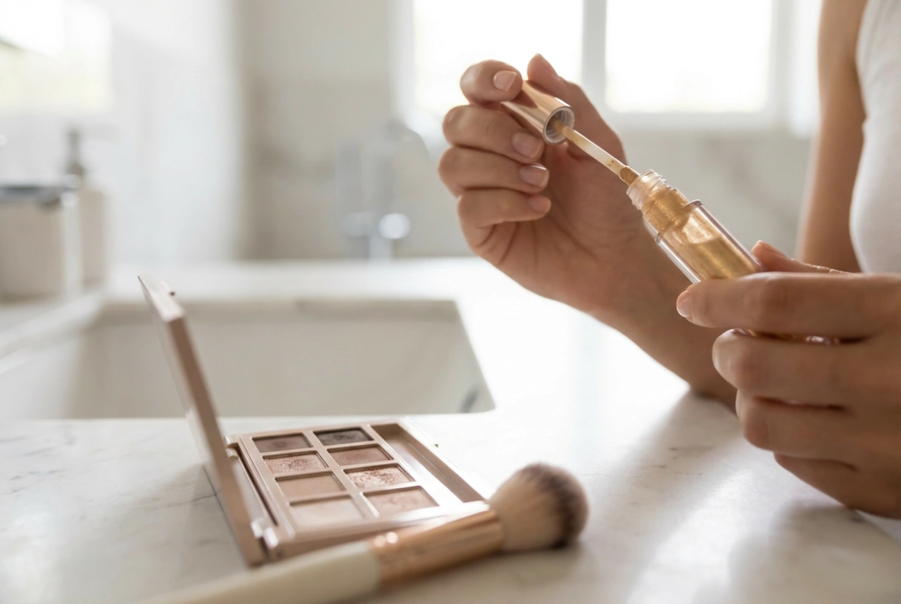 Tekuté oční stíny: techniky aplikace a kombinování s pudrovými