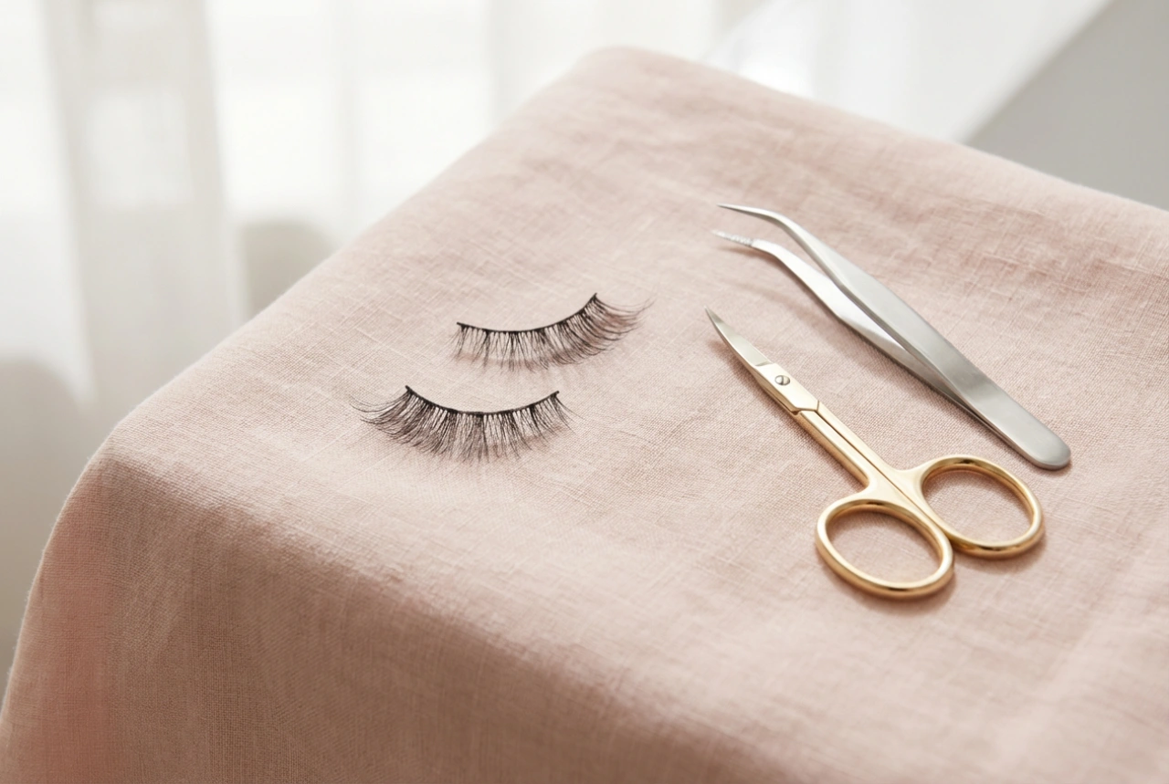 Umělé řasy na pásku: Dokonalé přizpůsobení na první pokus