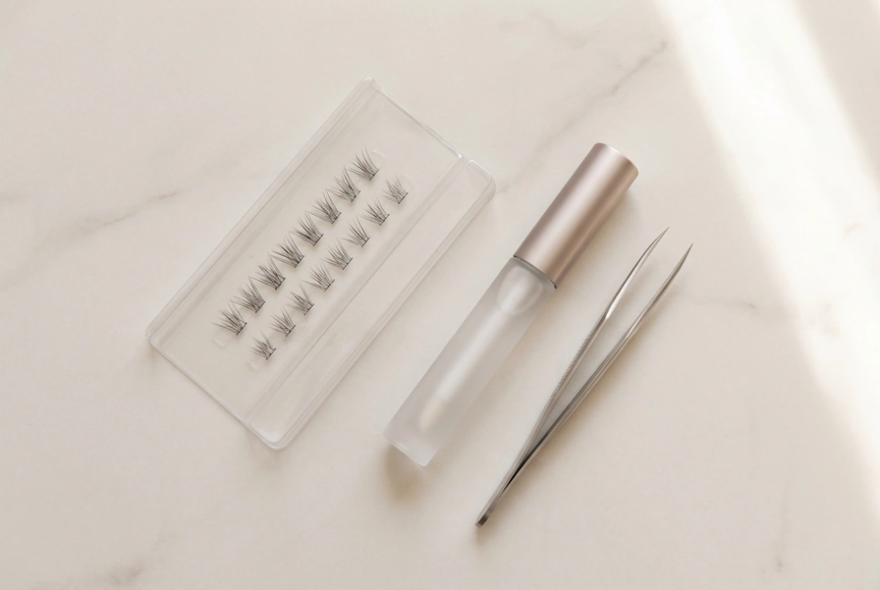 Hotové trsy řas: technika a lepidlo na týden nebo na večer