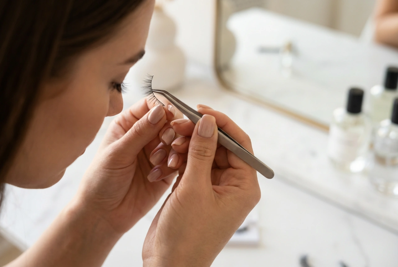 Poloviční řasy pro jemný lifting: aplikace krok za krokem