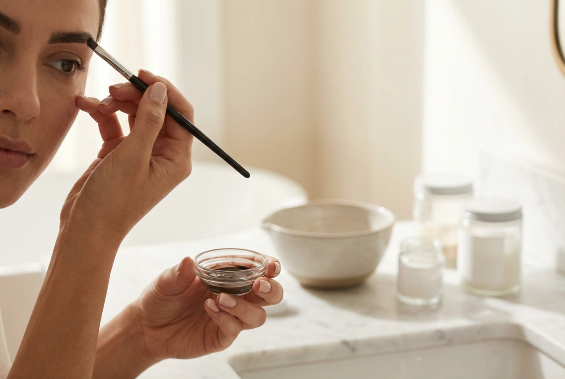 Domácí barvení obočí: příprava, aplikace a péče