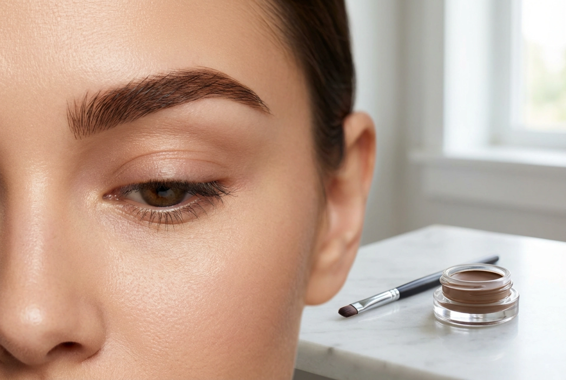 Styling obočí barvou: trvalý efekt a přirozená linie oblouku krok za krokem