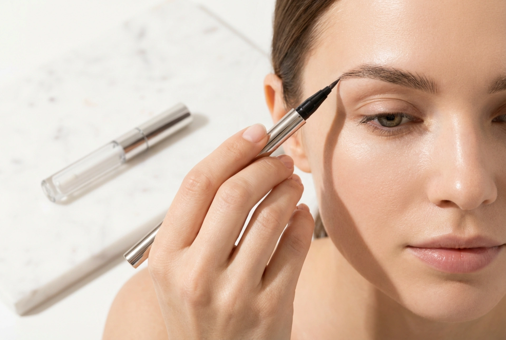 Linky na obočí: Jak vytvořit efekt chloupků perkovou metodou