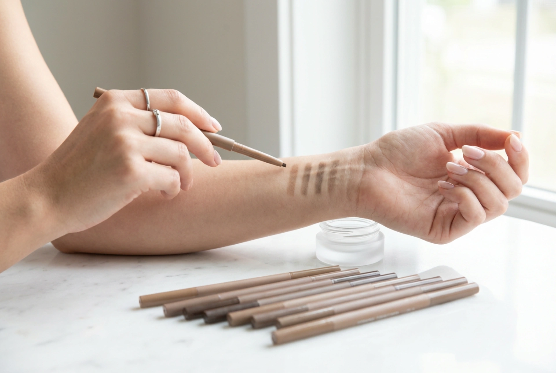 Tužka na obočí pro začátečníky: výběr odstínu a technika kreslení