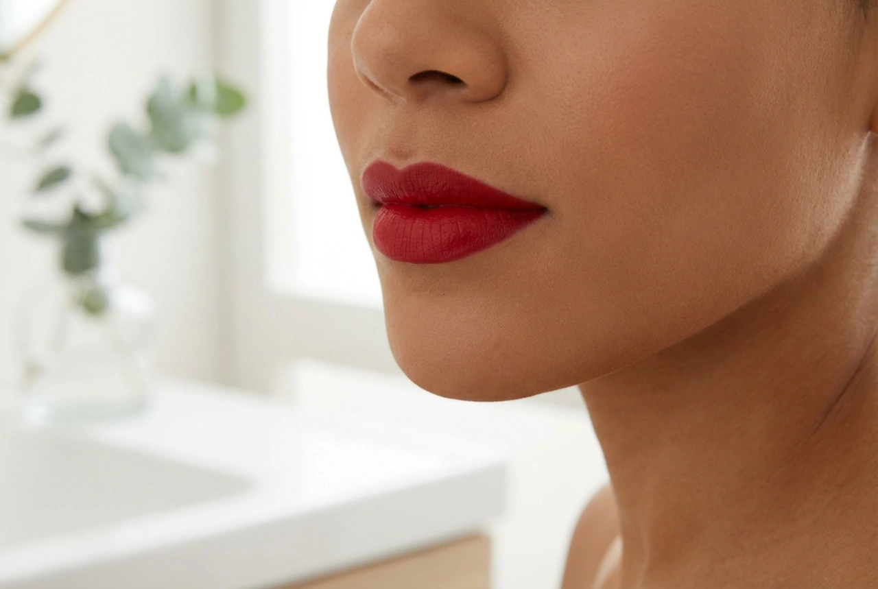 Červená rtěnka: výběr odstínu, kontura a fixace