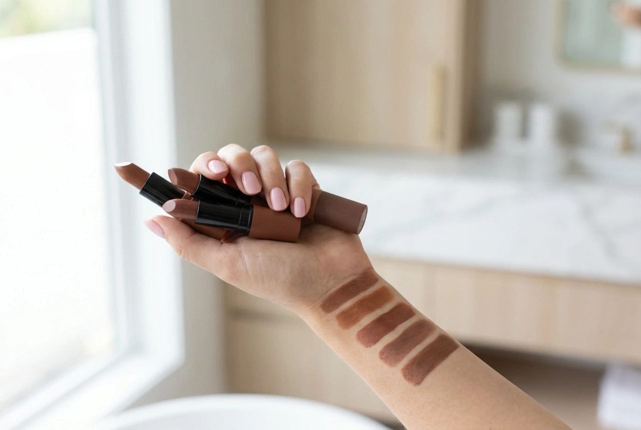 Hnědá rtěnka: výběr odstínu podle pleti a barvy oblečení